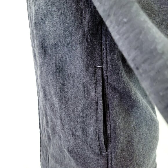 Lululemon Women's Heathered Black Virasana Blanket Wrap Full-Zip Jacket Size 12 - Picture 7 of 11